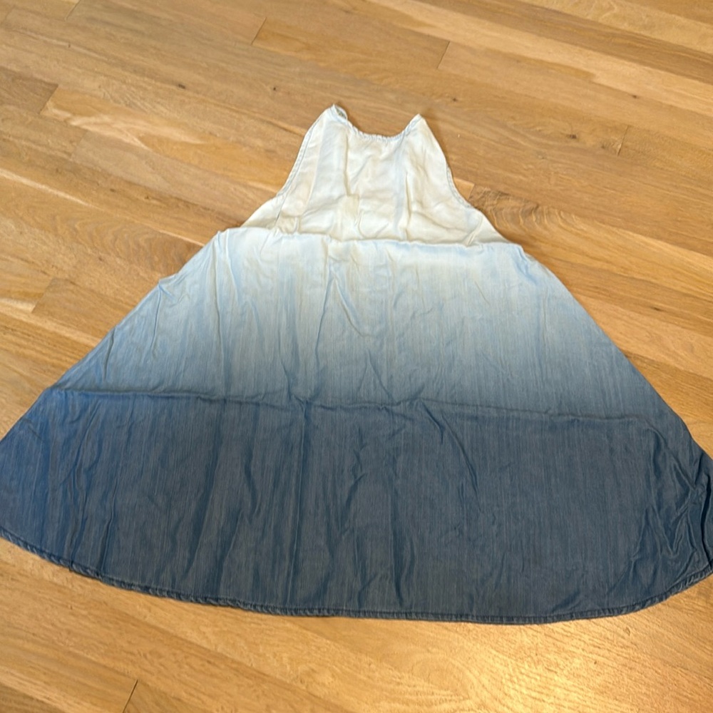 GAP OMBRÉ DENIM SWING DRESS